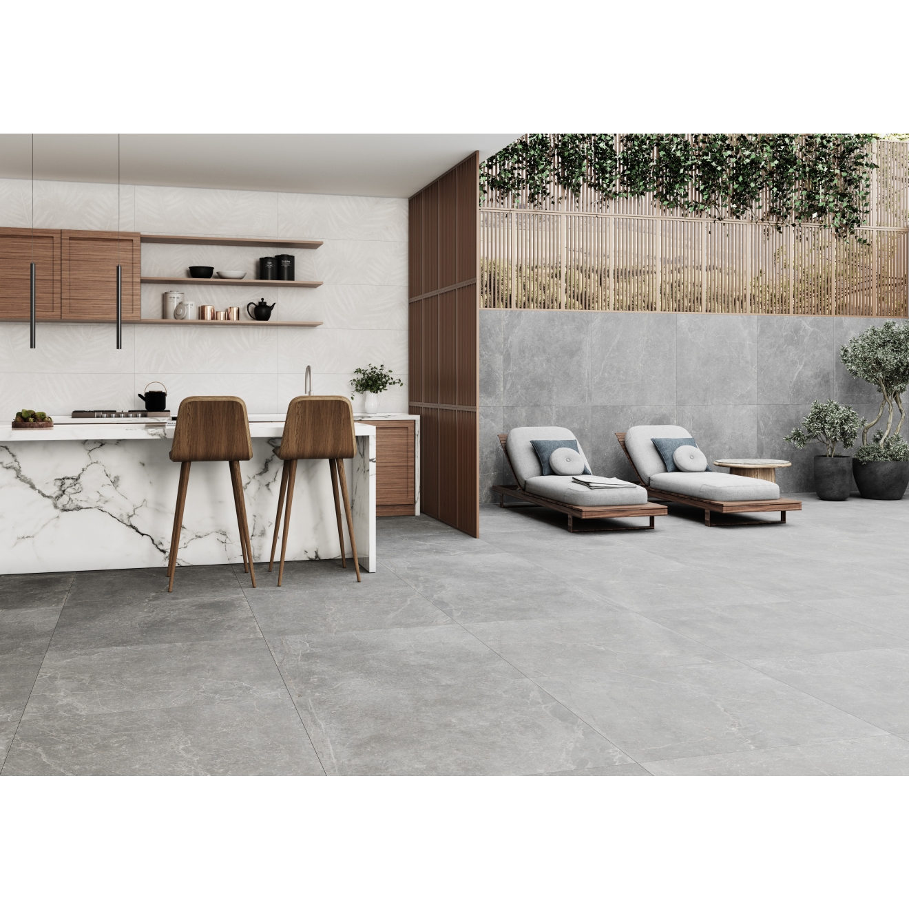 Keraben Bleuemix Boden- und Wandfliese Grey Soft 60x60 cm