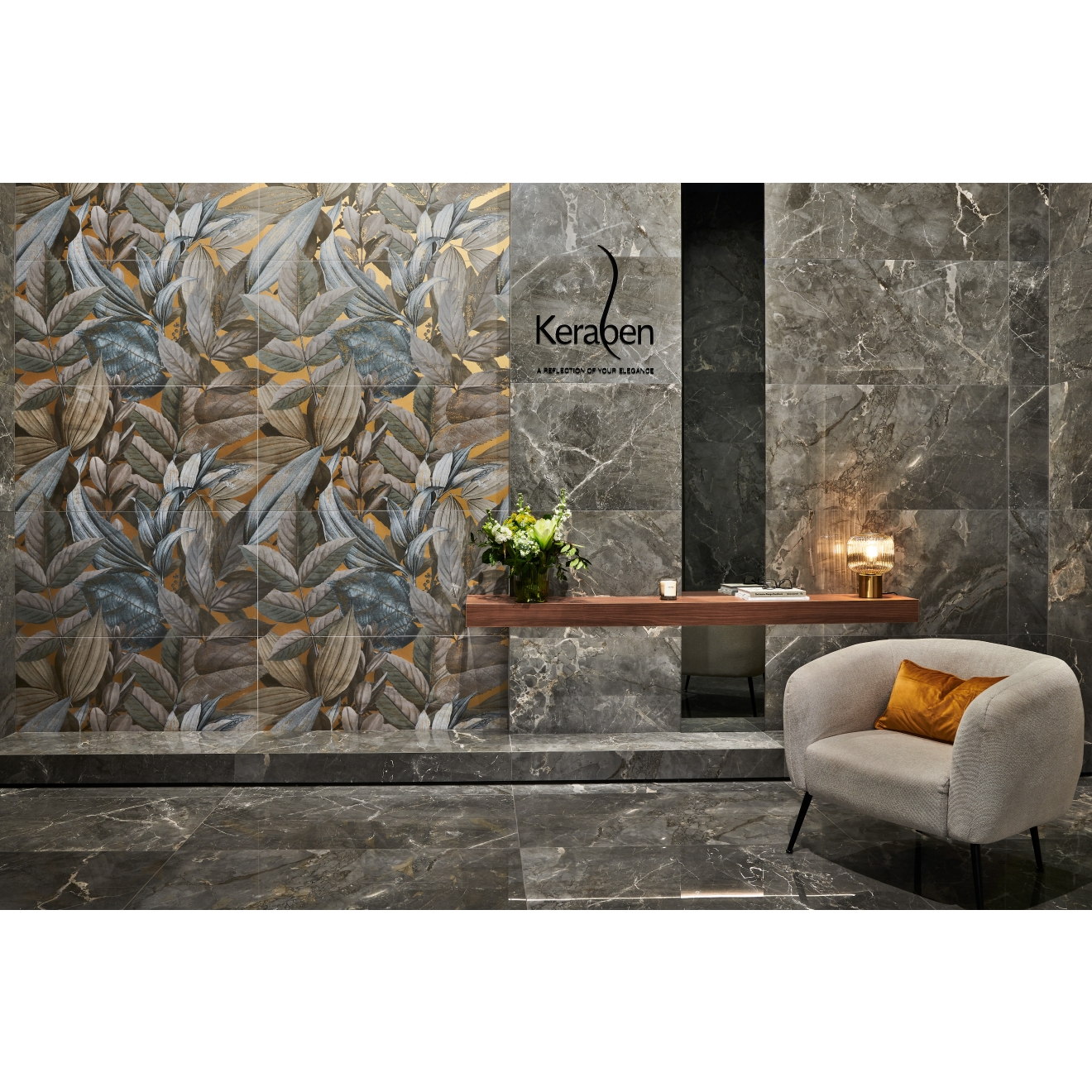 Keraben Idyllic Boden- und Wandfliese Fior Di Bosco Starlight 60x120 cm