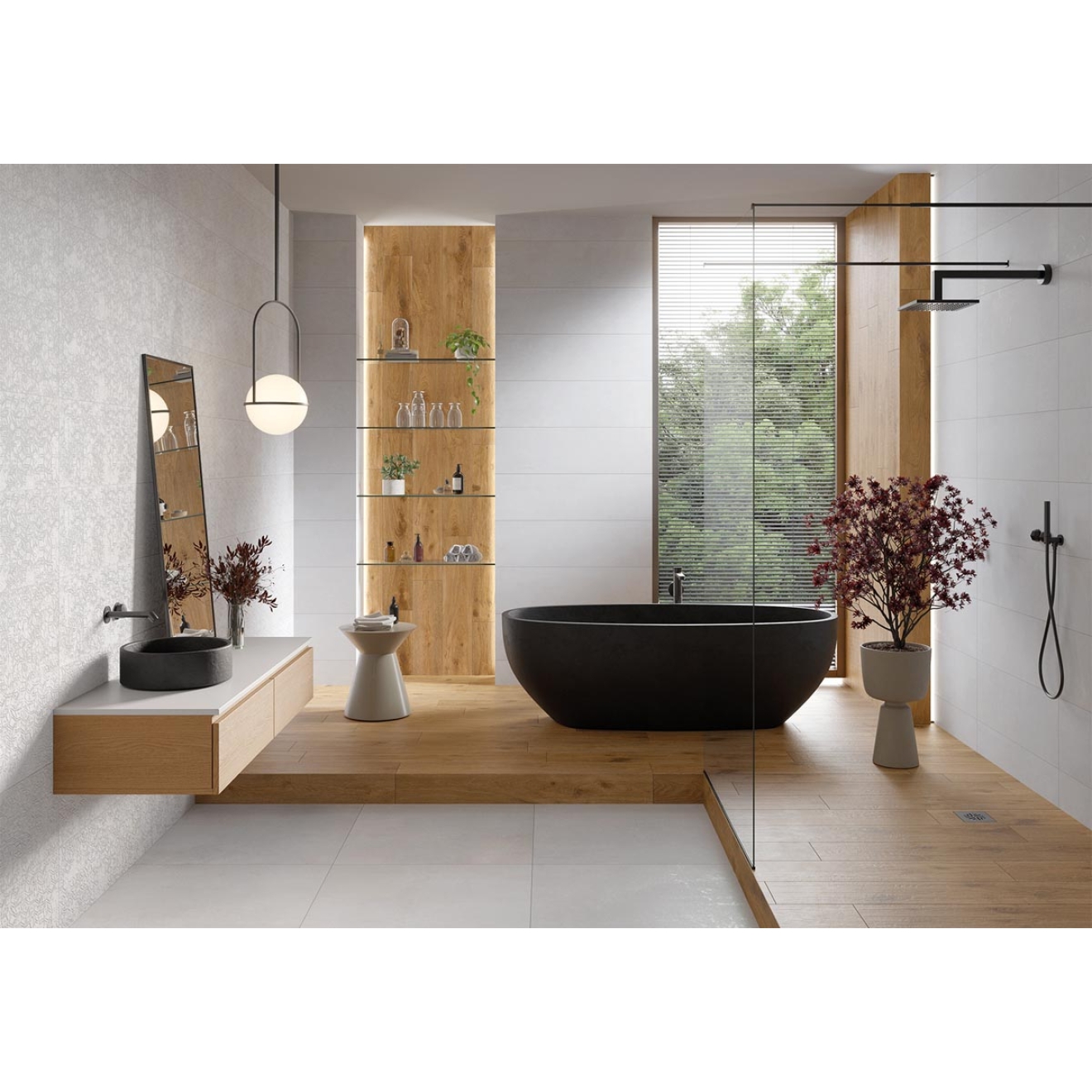 Keraben Universe White Natural Wandfliese 30x90 cm