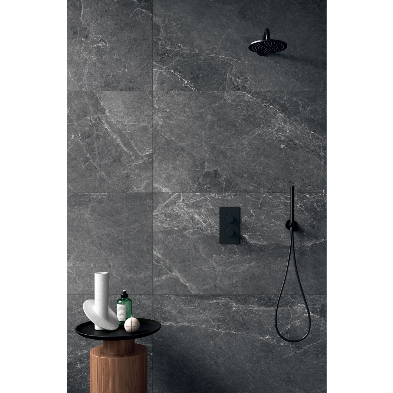 Blustyle Advantage Graphite Lappata Boden- und Wandfliese 90x180 cm