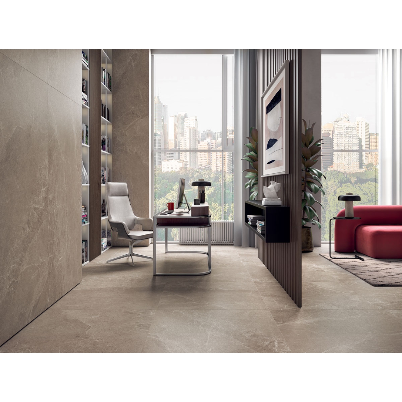 Blustyle Advantage Greige Lappata Boden- und Wandfliese 90x90 cm