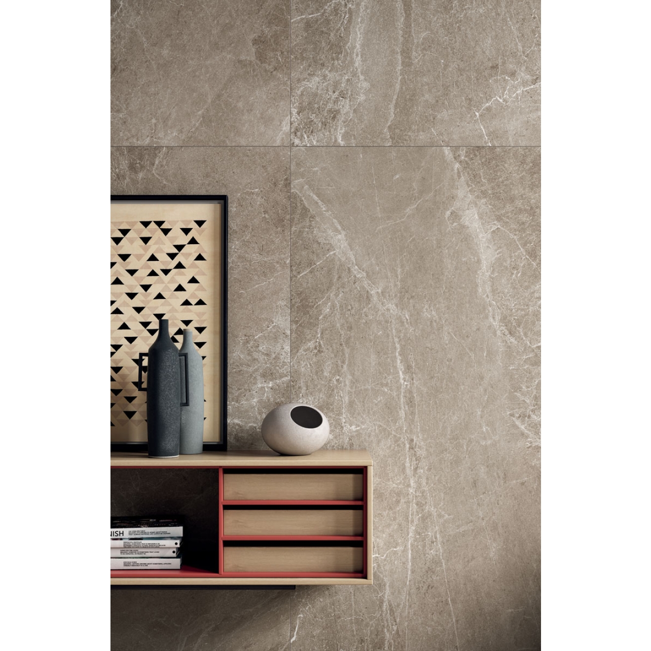 Blustyle Advantage Greige Lappata Boden- und Wandfliese 90x90 cm