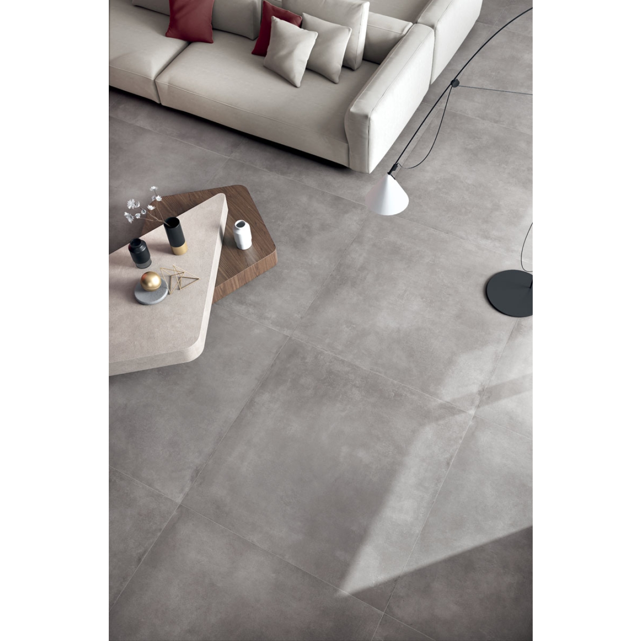 Blustyle Blow Cement Flat Naturale Boden- und Wandfliese 120x120 cm