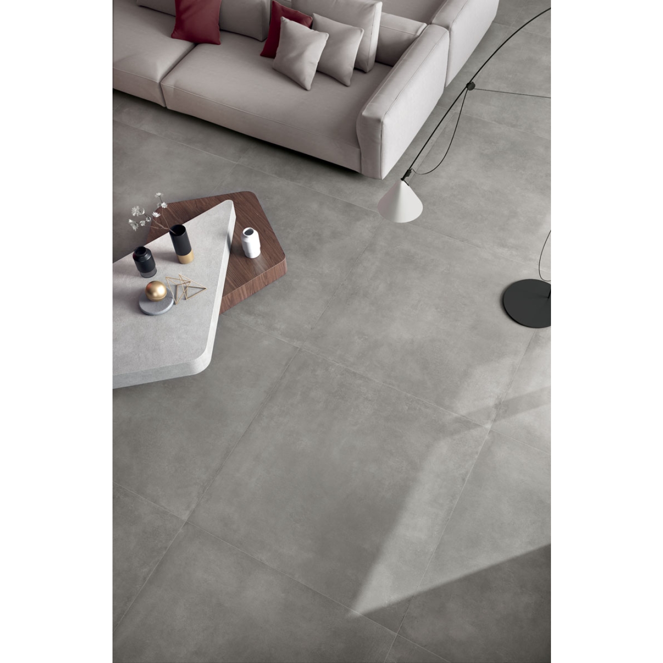 Blustyle Blow Cement Flat Naturale Boden- und Wandfliese 120x120 cm