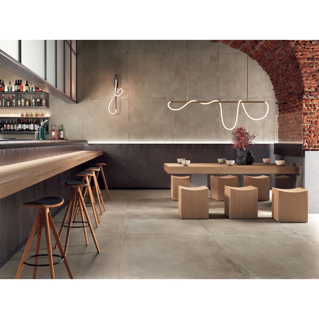 Blustyle Blow Ground Flat Naturale Boden- und Wandfliese 120x120 cm