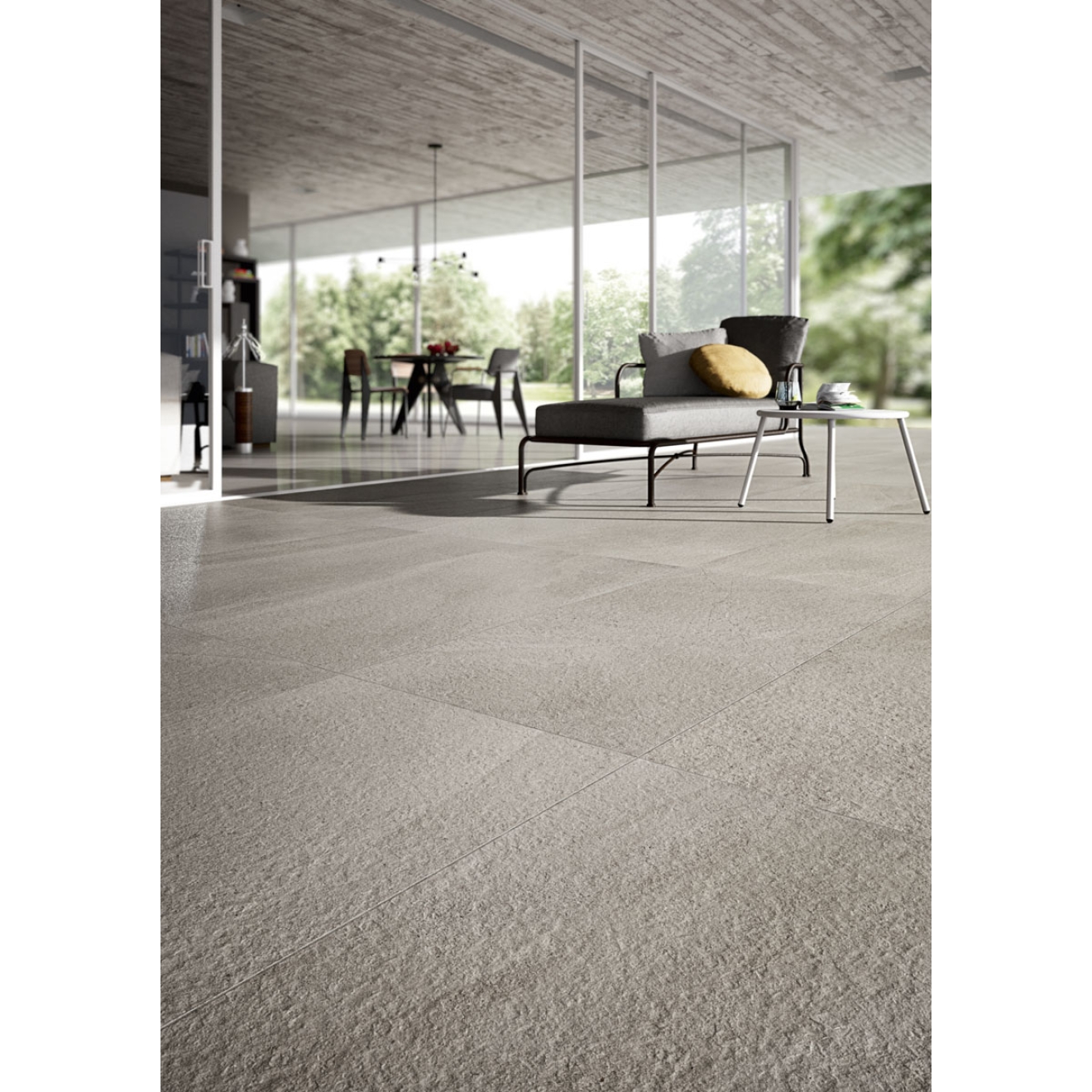 Cotto d`Este Limestone Oyster Fiammata Terrassenplatte 60x120 cm