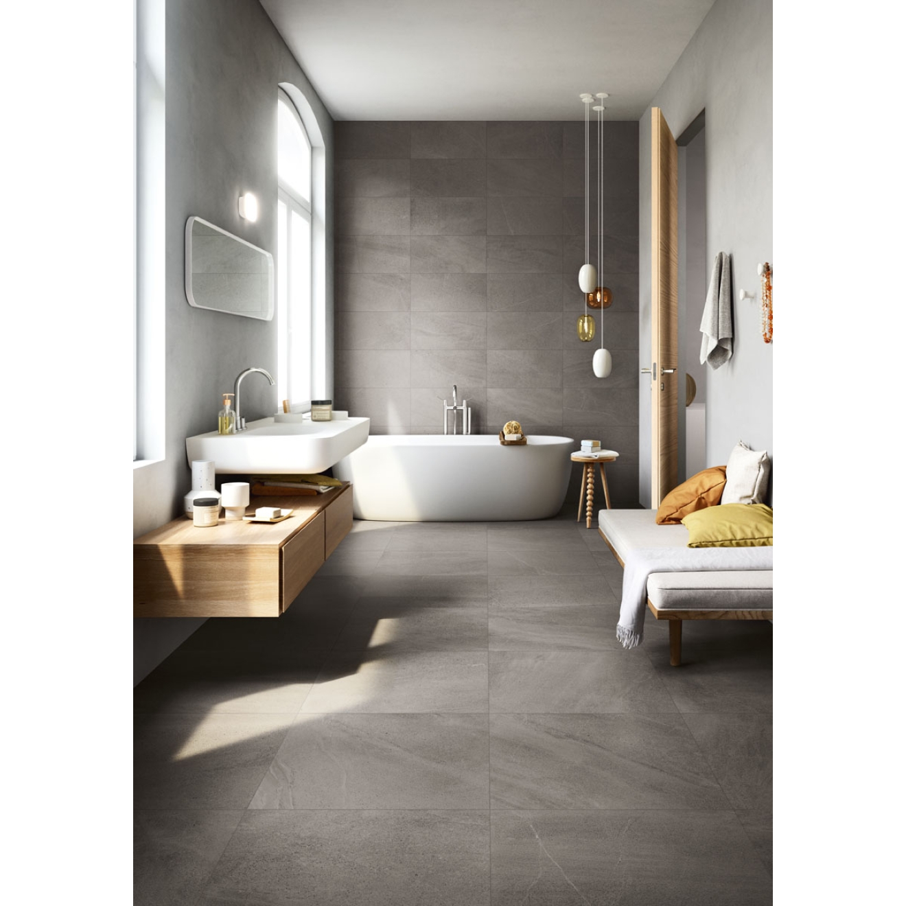 Cotto d`Este Limestone Slate Fiammata Terrassenplatte 90x90 cm