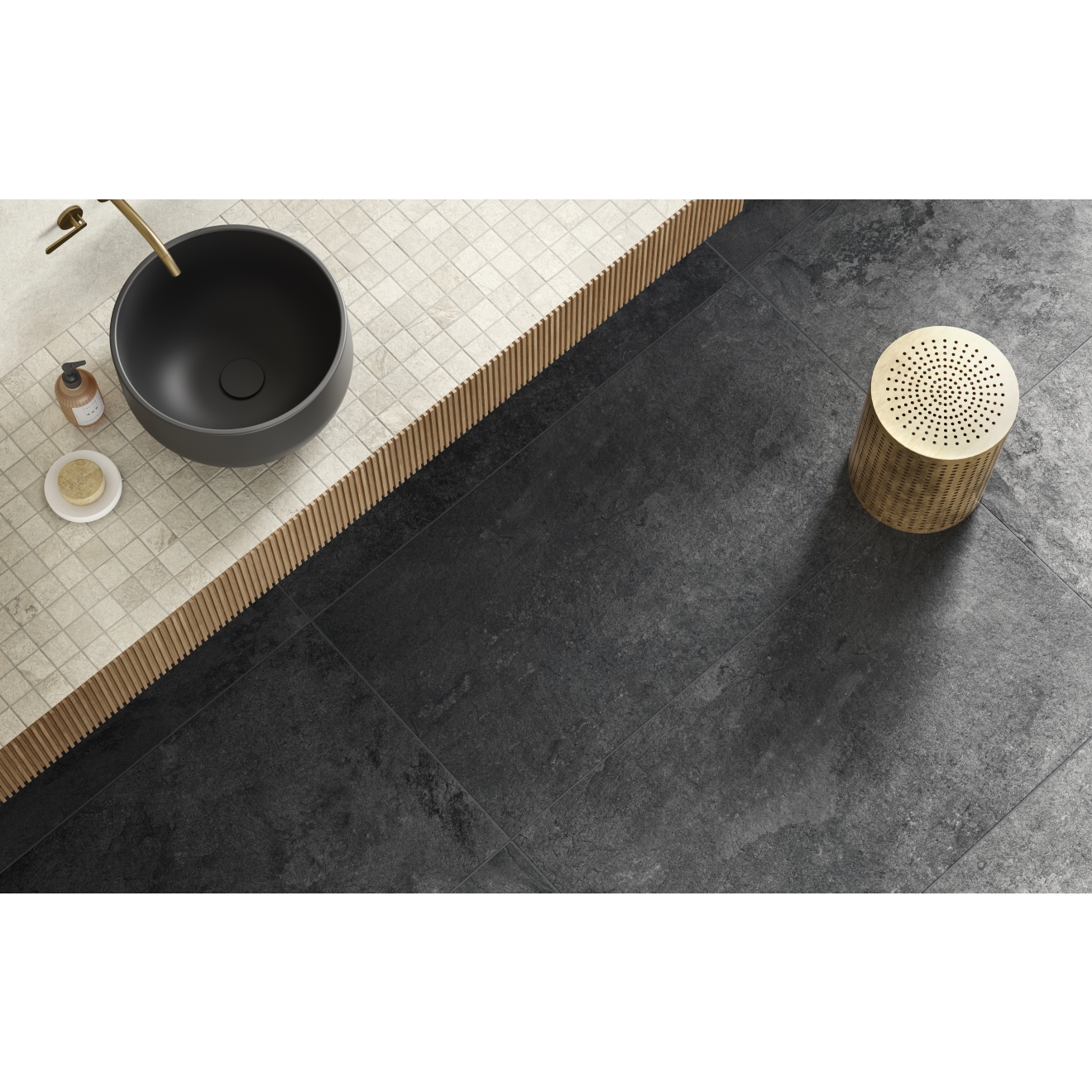 PrimeCollection Lavaredo Boden- und Wandfliese Antracite 120x120 cm