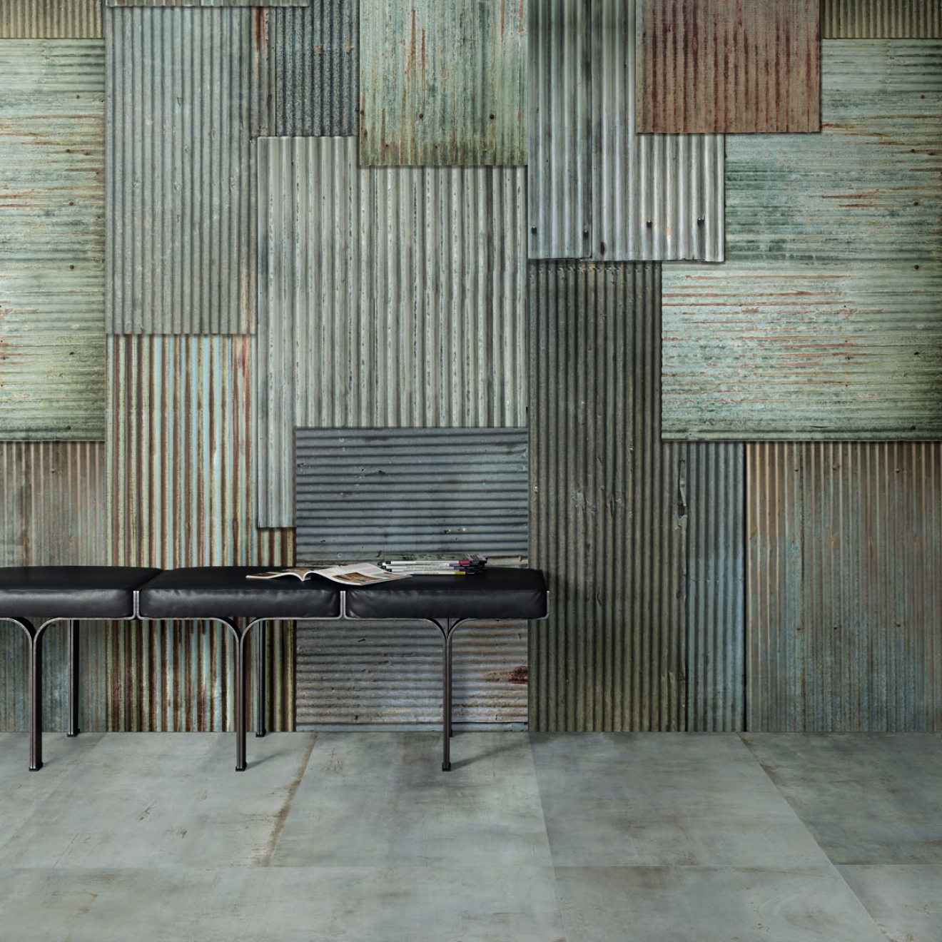 Flaviker Art Walls Metal Natural Dekorfliese 60x120 cm