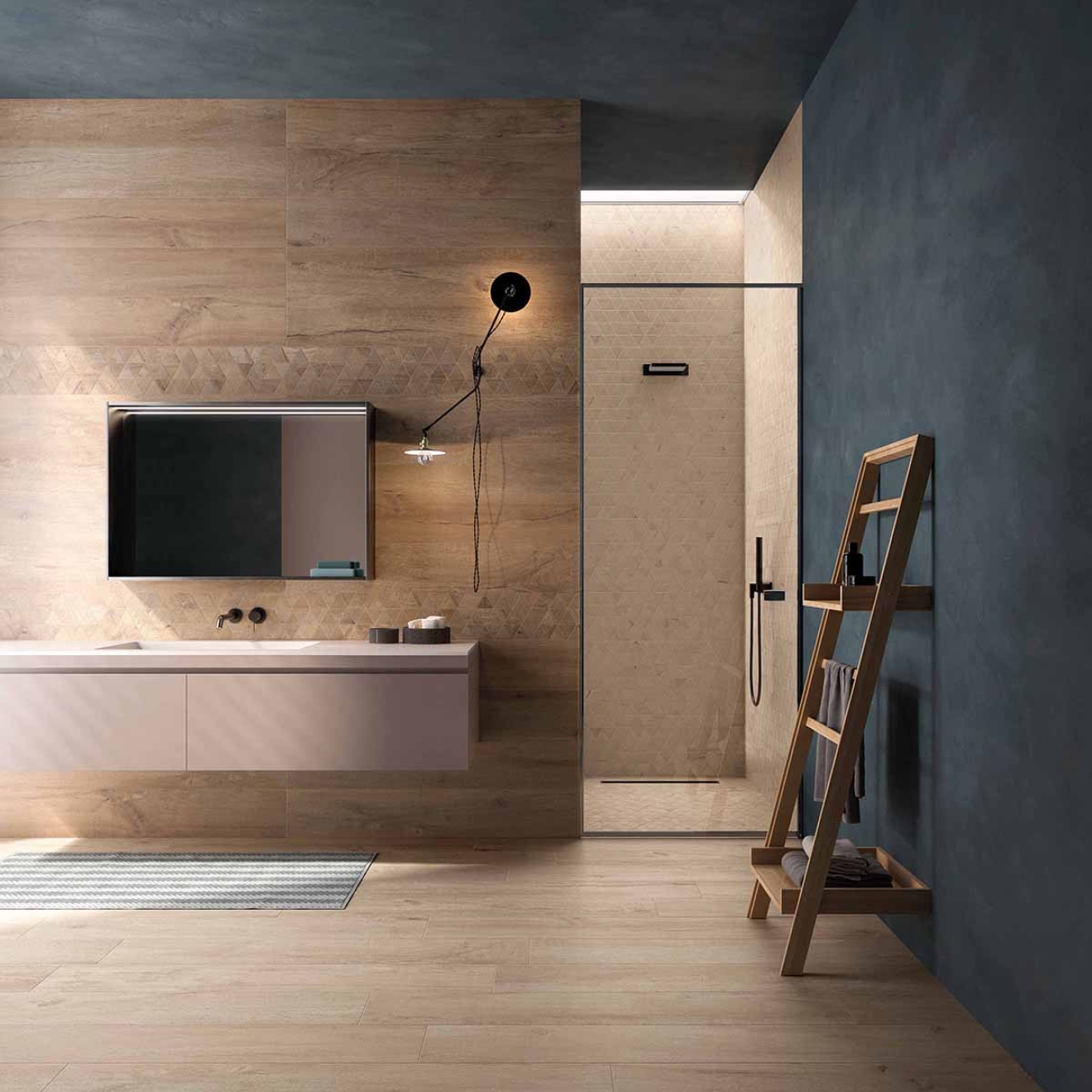 Flaviker Cozy Bodenfliese Brown 20x120 cm