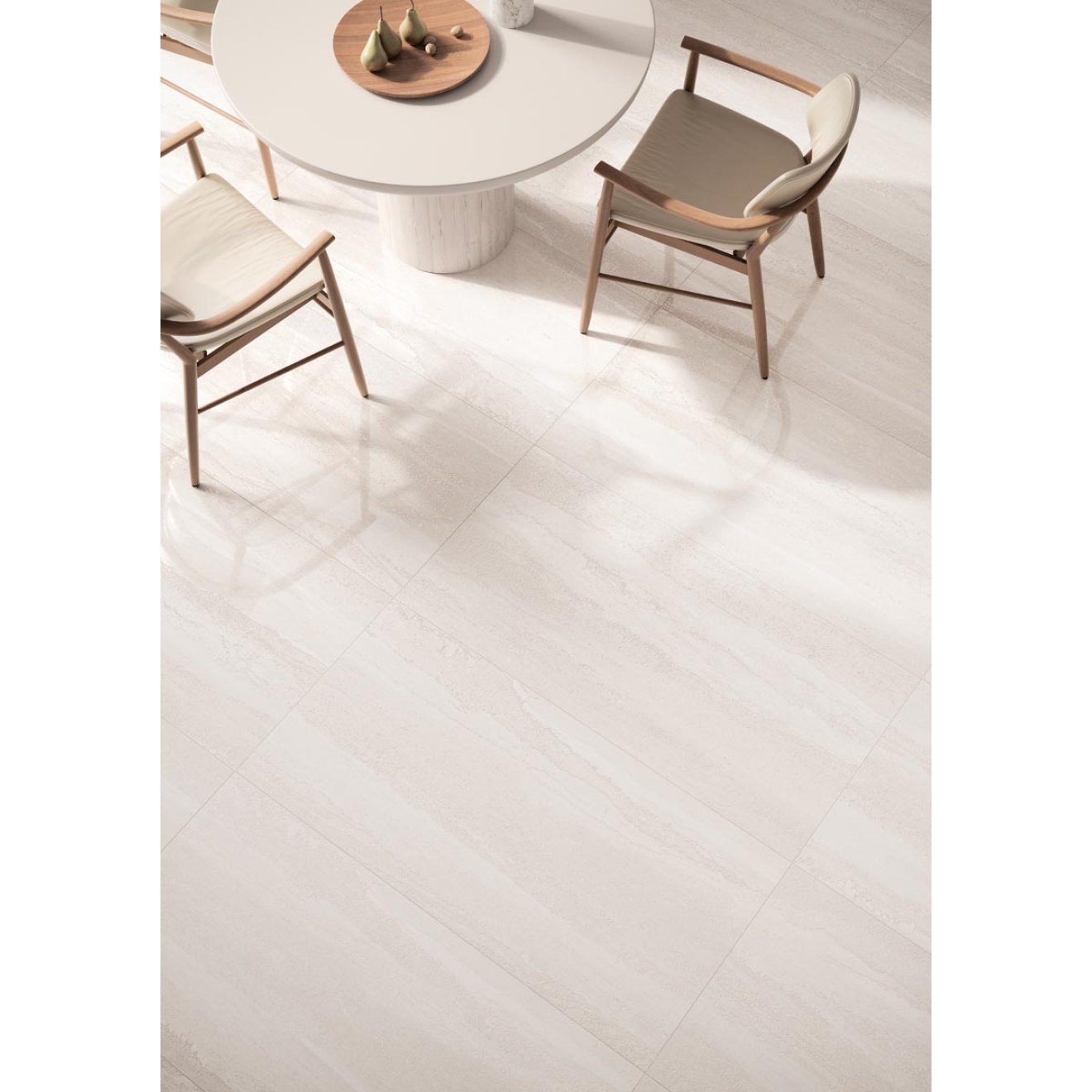 Flaviker Double Linear White Boden- und Wandfliese LUX 3D 120x120 cm