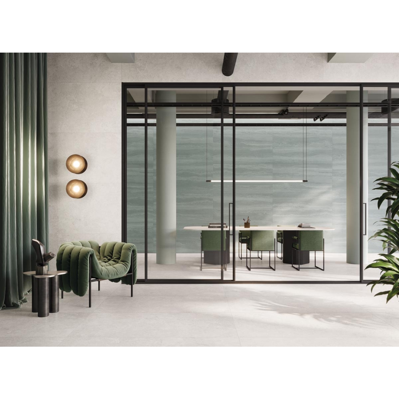 Flaviker Double Plain White Boden- und Wandfliese Natural 80x160 cm