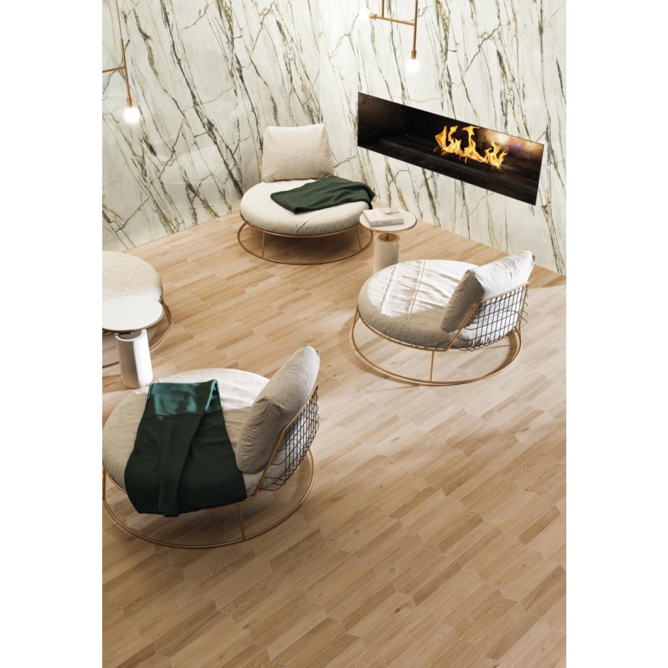 Flaviker Four Seasons Honey matt Chevron 7,5x40,7 cm