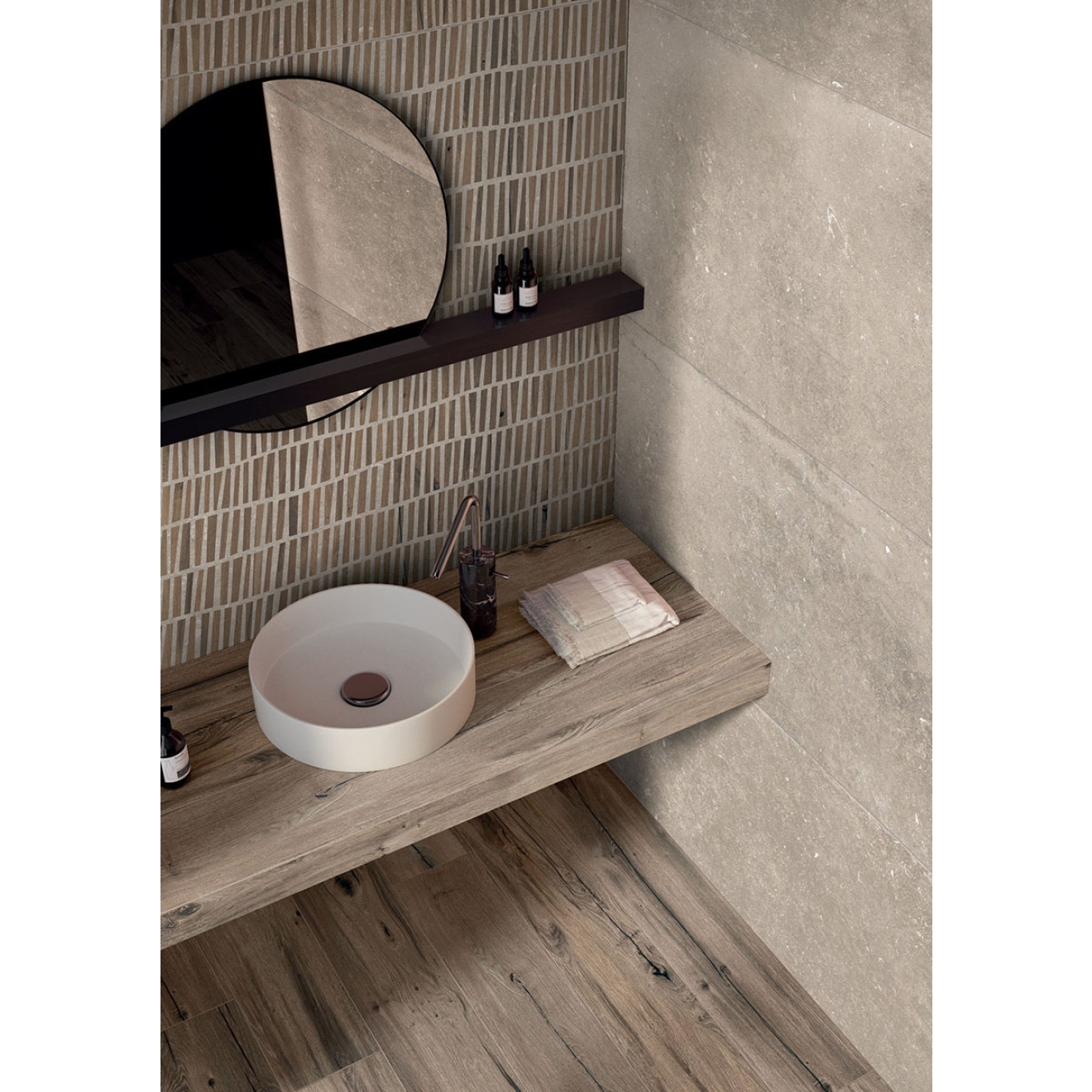 Flaviker Nordik Stone Boden- und Wandfliese Sand matt 60x120 cm