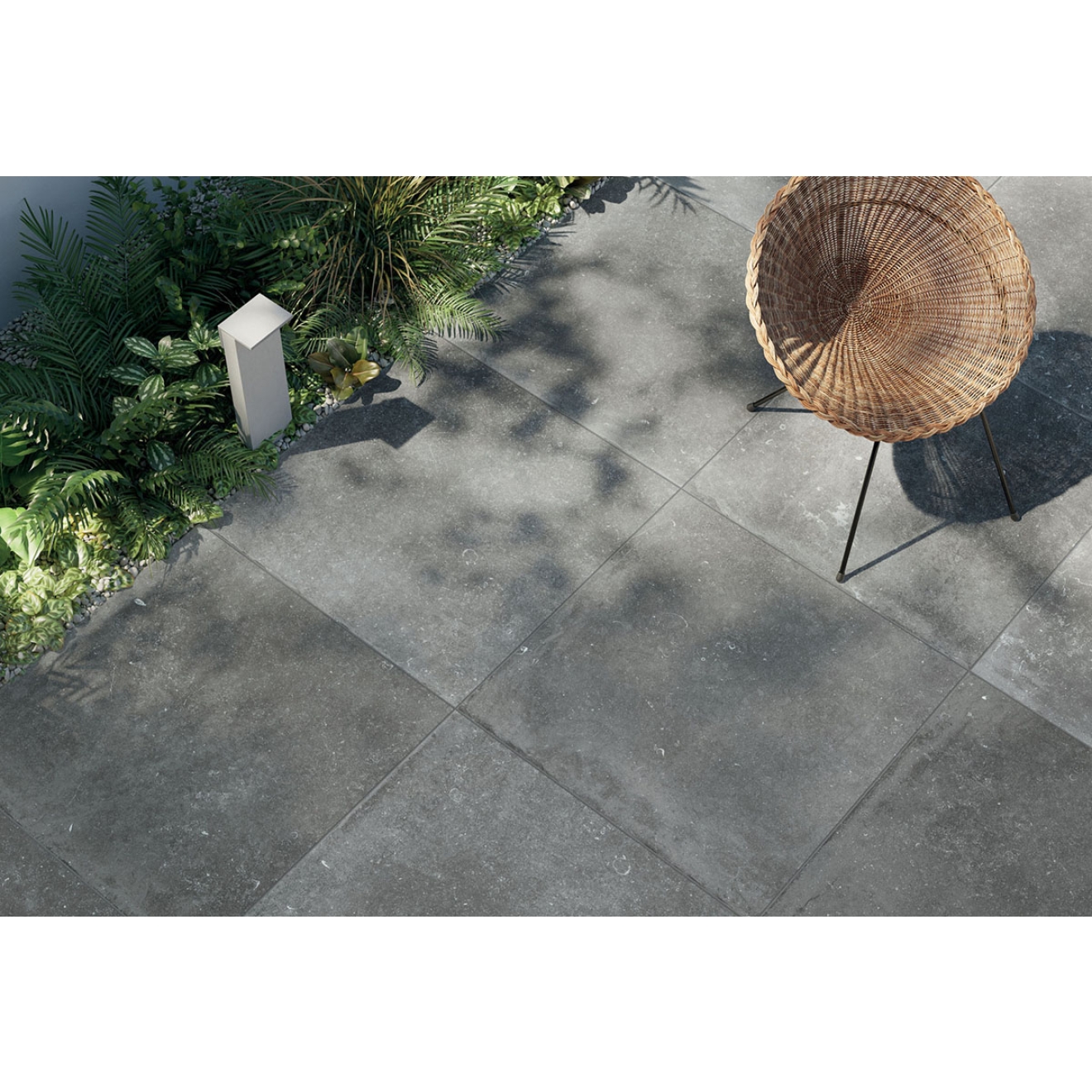 Flaviker Nordik Stone Terrassenplatte Grey 90x90 cm - Stärke: 20 mm