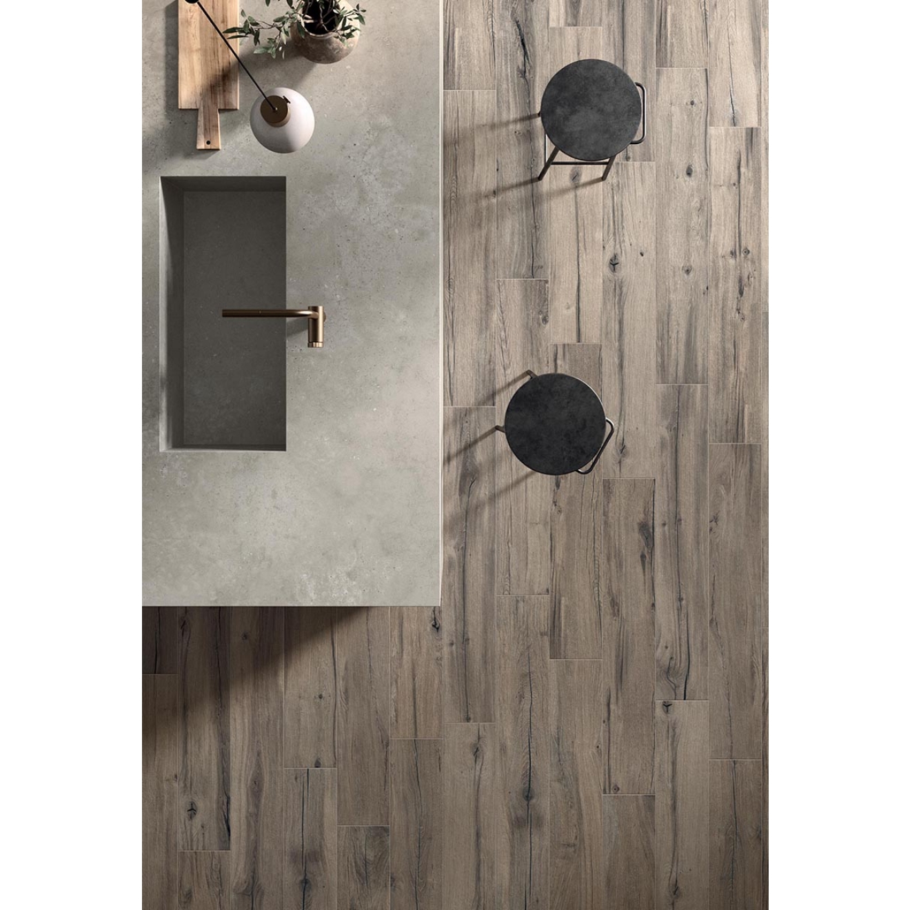 Flaviker Nordik Wood Bodenfliese Brown 20x120 cm - Stärke: 9 mm