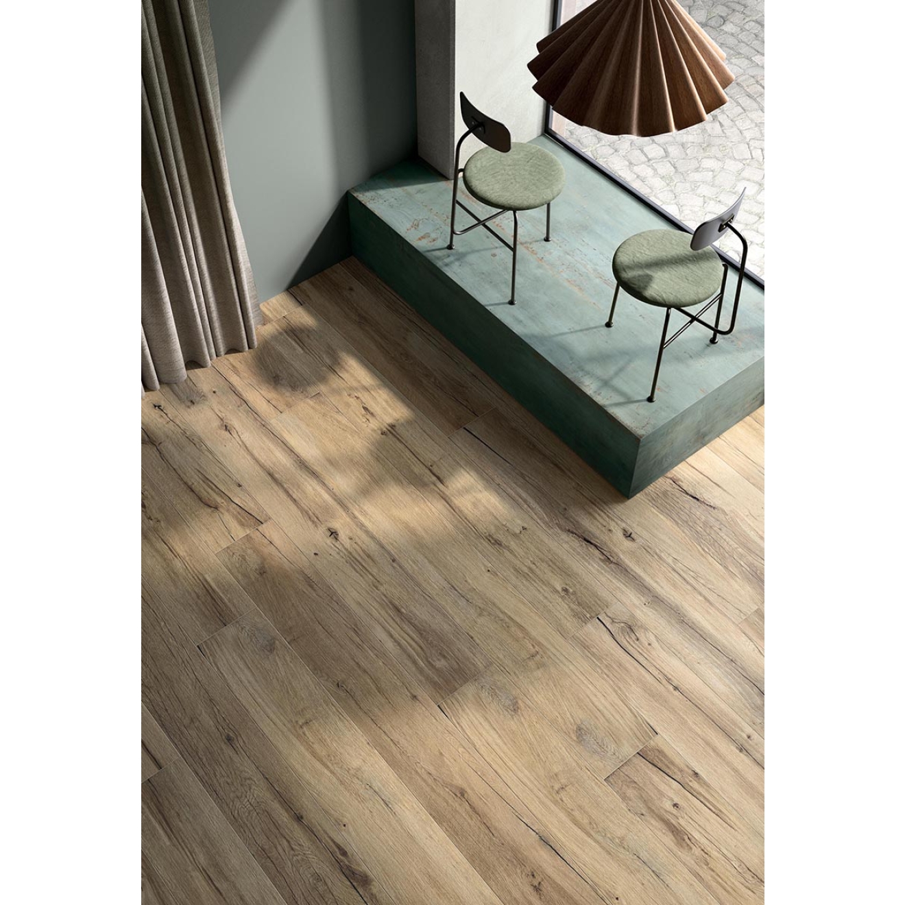 Flaviker Nordik Wood Bodenfliese Gold 20x120 cm - Stärke: 9 mm - GRIP