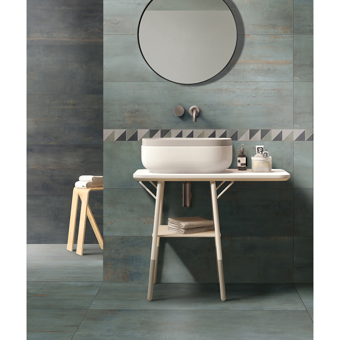 Flaviker Rebel Boden- und Wandfliese Emerald 60x60 cm