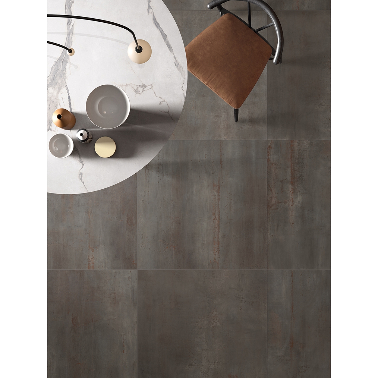 Flaviker Rebel Terrassenplatte Lead 90x90 cm - Stärke: 20 mm