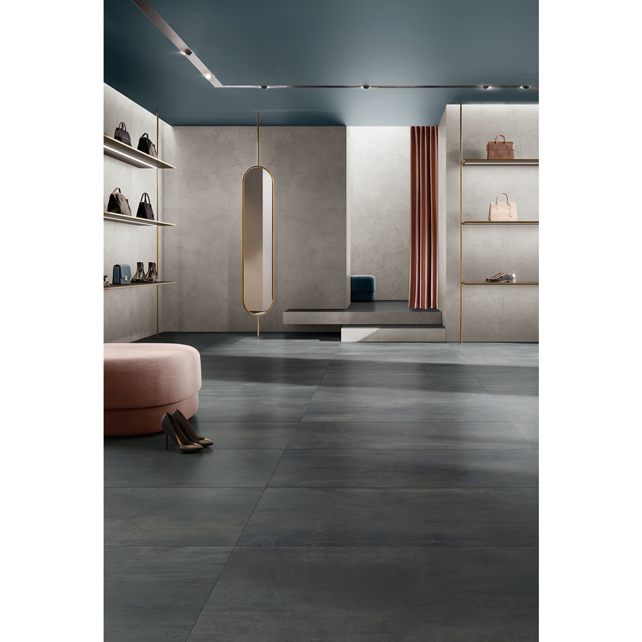 Flaviker Rebel Boden- und Wandfliese Night 120x120 cm