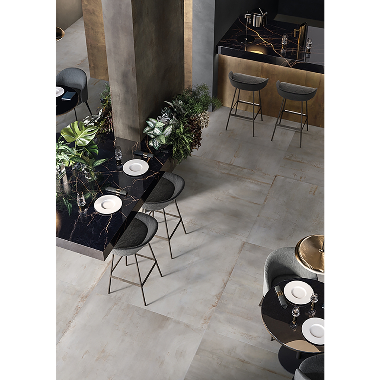 Flaviker Rebel Boden- und Wandfliese Silver 30x60 cm