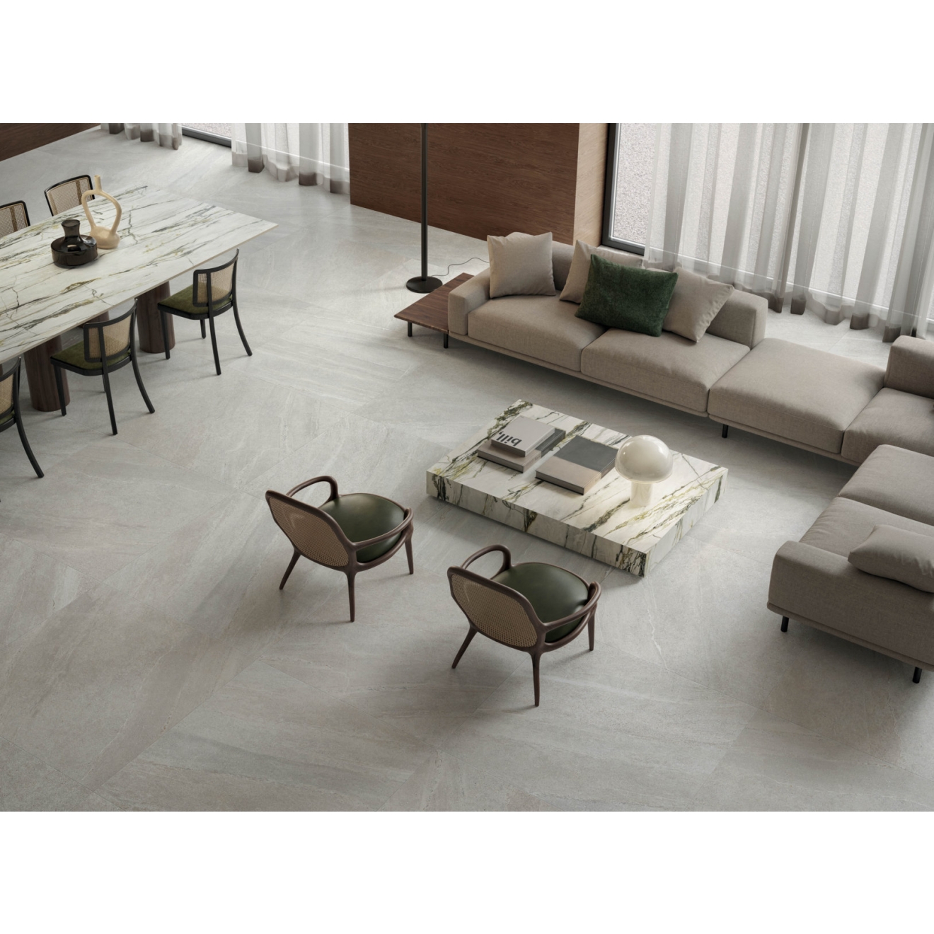 Flaviker Rockin` Boden- und Wandfliese Ice 120x120 cm