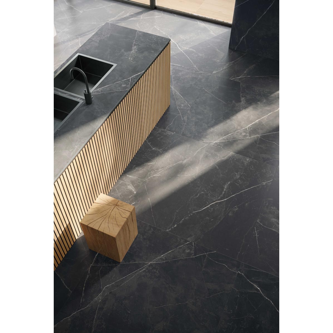 Flaviker Supreme Memories Boden- und Wandfliese Dark Stone matt 60x120 cm