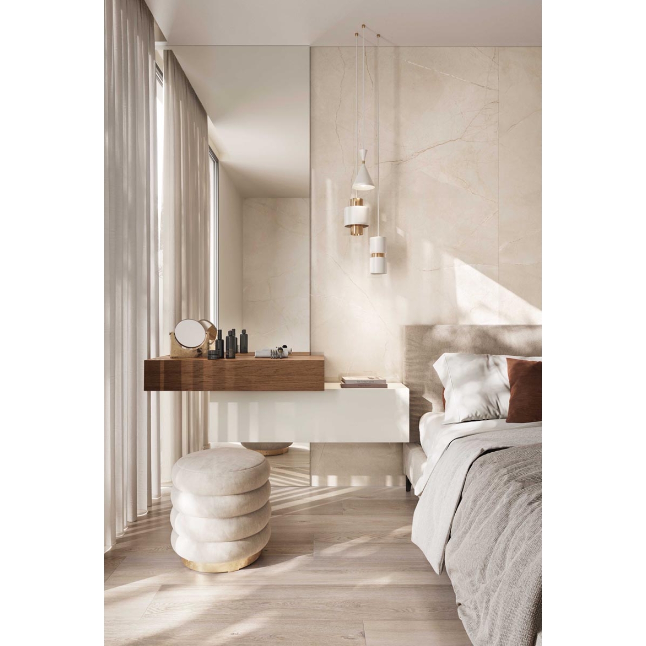 Flaviker Supreme Memories Boden- und Wandfliese Pulpis Ivory matt 60x120 cm