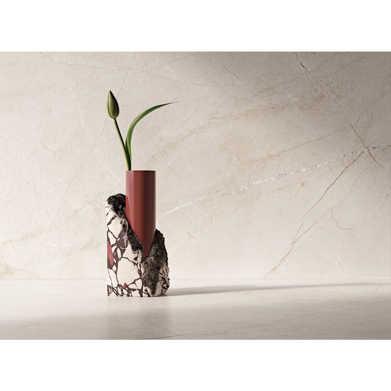 Flaviker Supreme Memories Boden- und Wandfliese Pulpis Ivory matt 60x120 cm