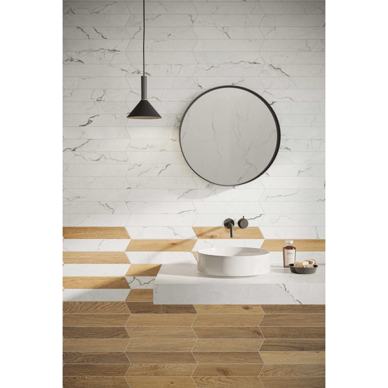 Flaviker Supreme Memories Boden- und Wandfliese Quarzite Luna ANT.3D anpoliert 60x120 cm