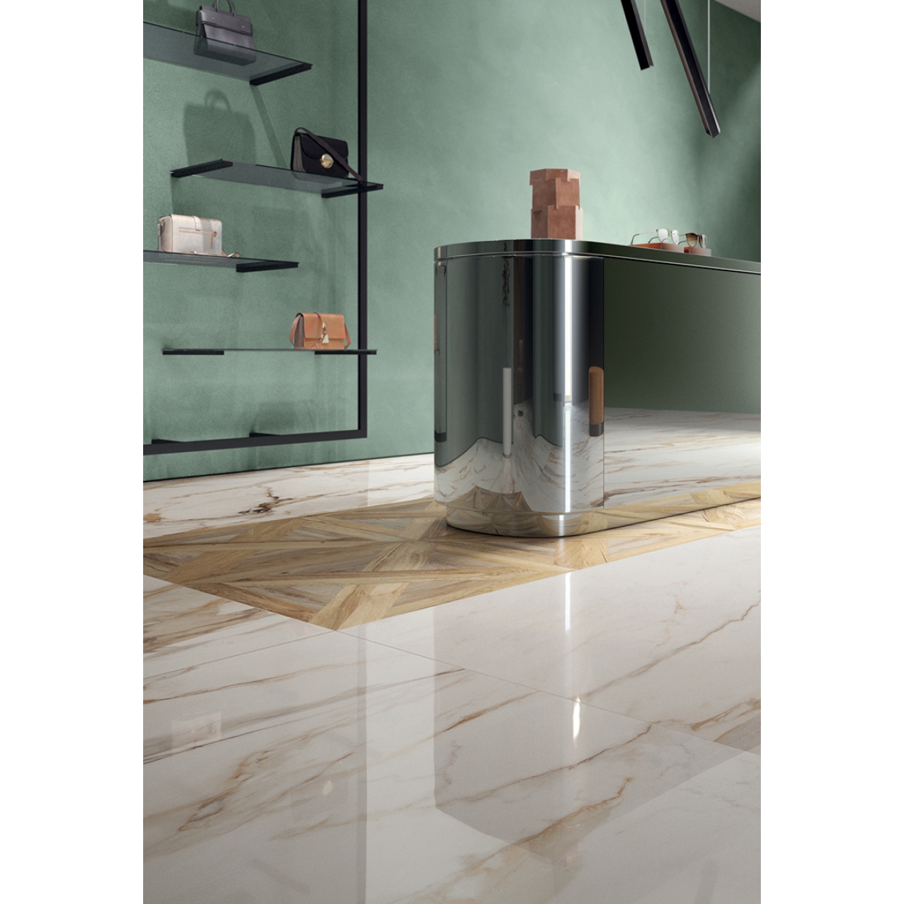 Flaviker Supreme Evo Boden- und Wandfliese Antique White LUX+ 120x120 cm