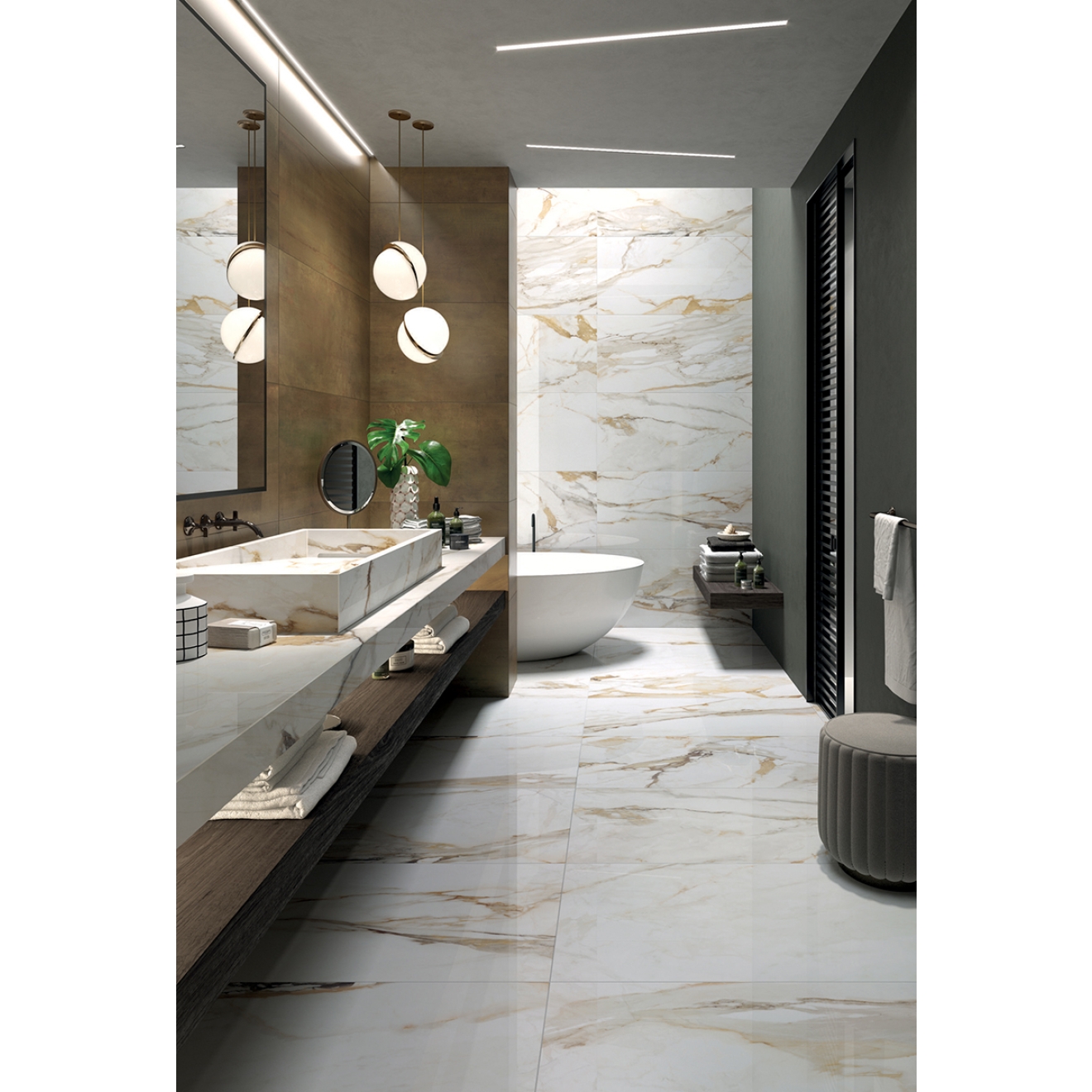 Flaviker Supreme Evo Boden- und Wandfliese Antique White LUX+ 120x120 cm