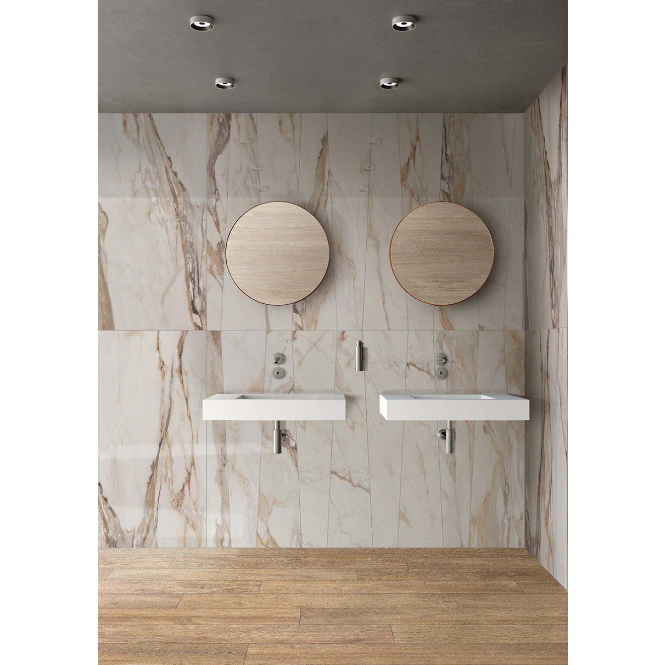 Flaviker Supreme Evo Boden- und Wandfliese Antique White LUX+ 120x120 cm