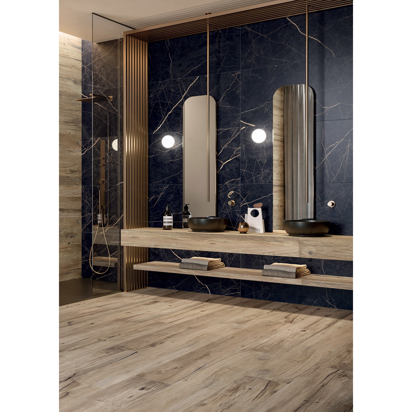 Flaviker Supreme Evo Boden- und Wandfliese Noir Laurent LUX+ 60x120 cm