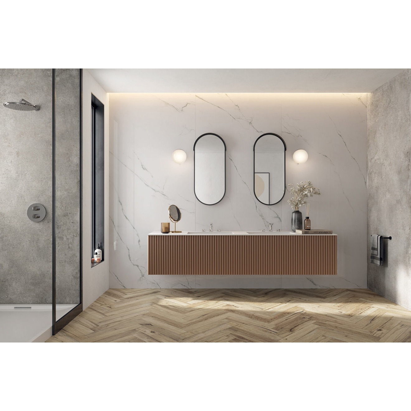 Flaviker Supreme Evo Boden- und Wandfliese Pure Statuario Lux 80X80 cm