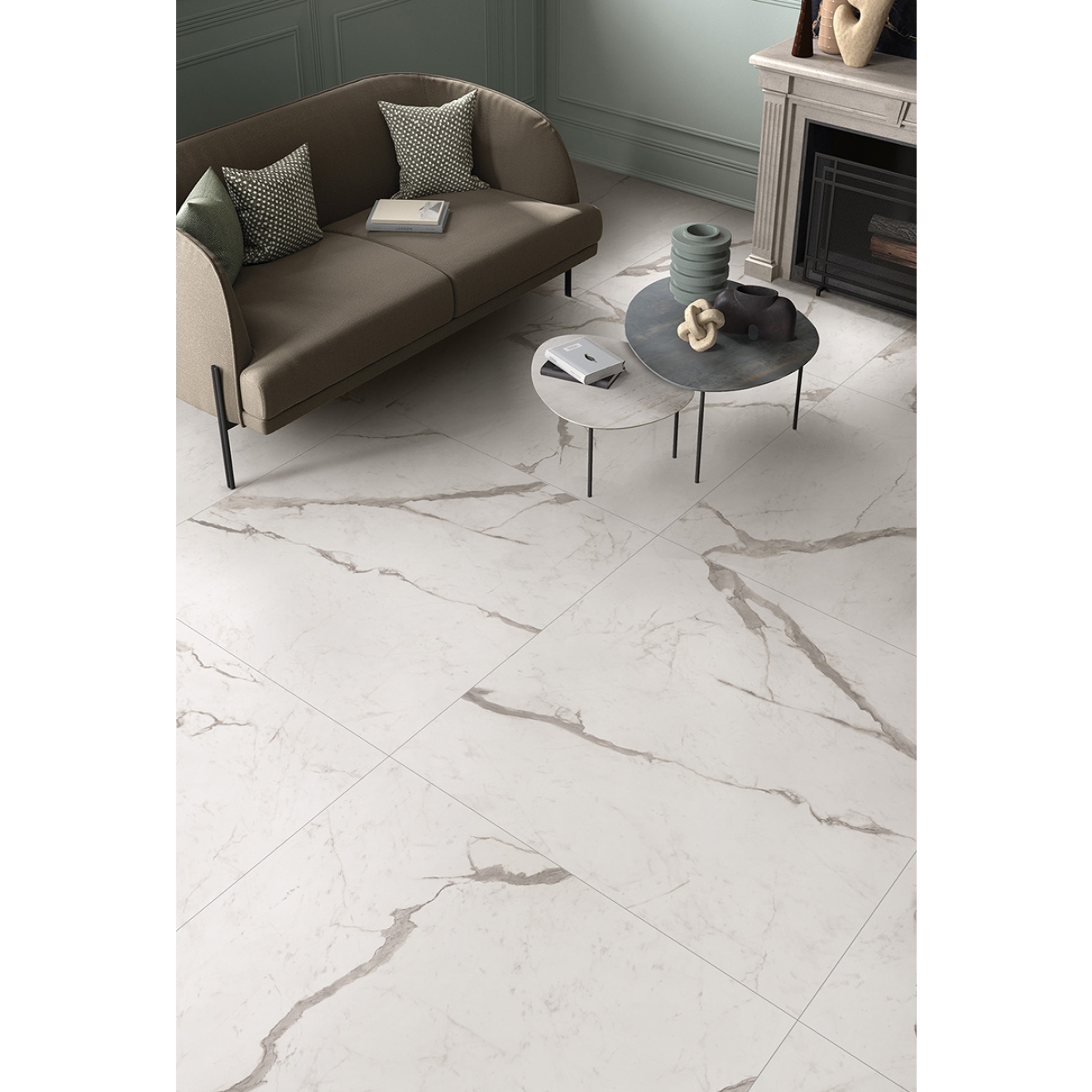 Flaviker Supreme Evo Boden- und Wandfliese Statuario Superior LUX+ 120x120 cm