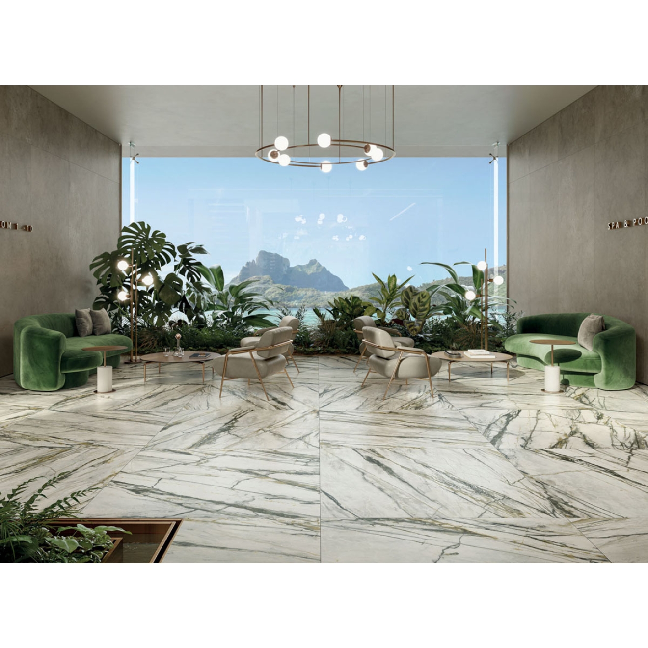 Flaviker Supreme Treasure Boden- und Wandfliese Calacatta Emerald Lux 120x120 cm