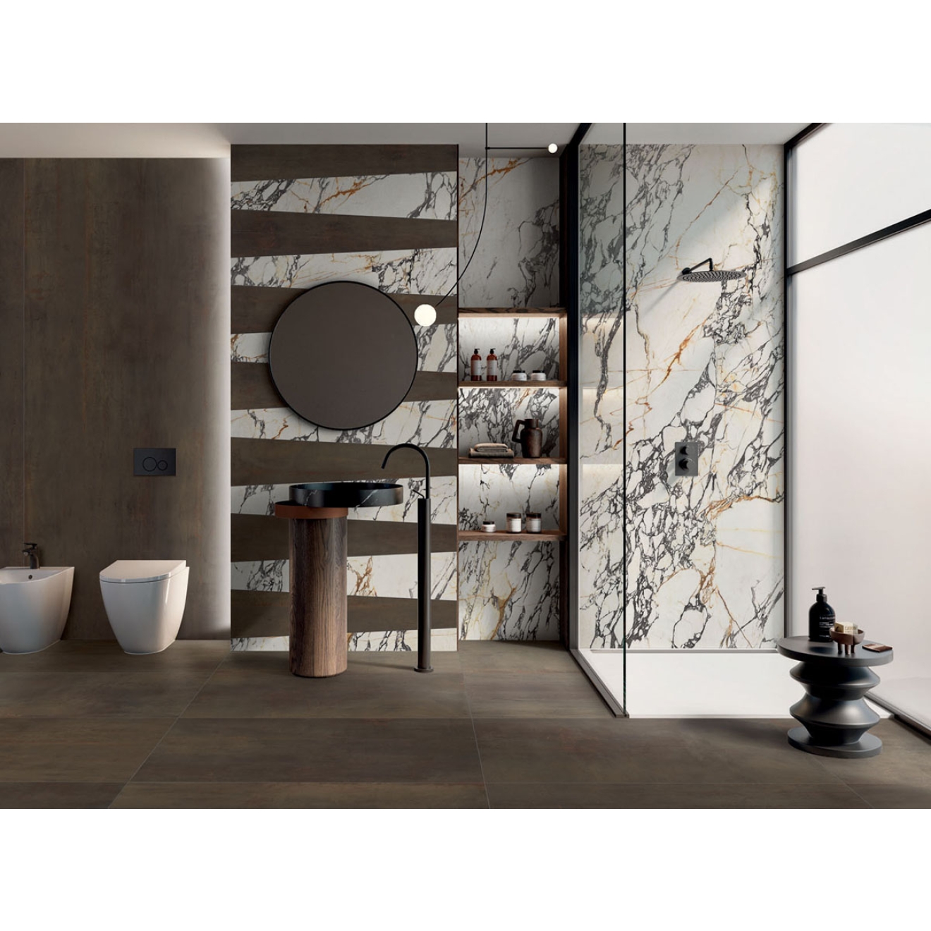 Flaviker Supreme Treasure Boden- und Wandfliese Corchia Gold Lux 120x120 cm