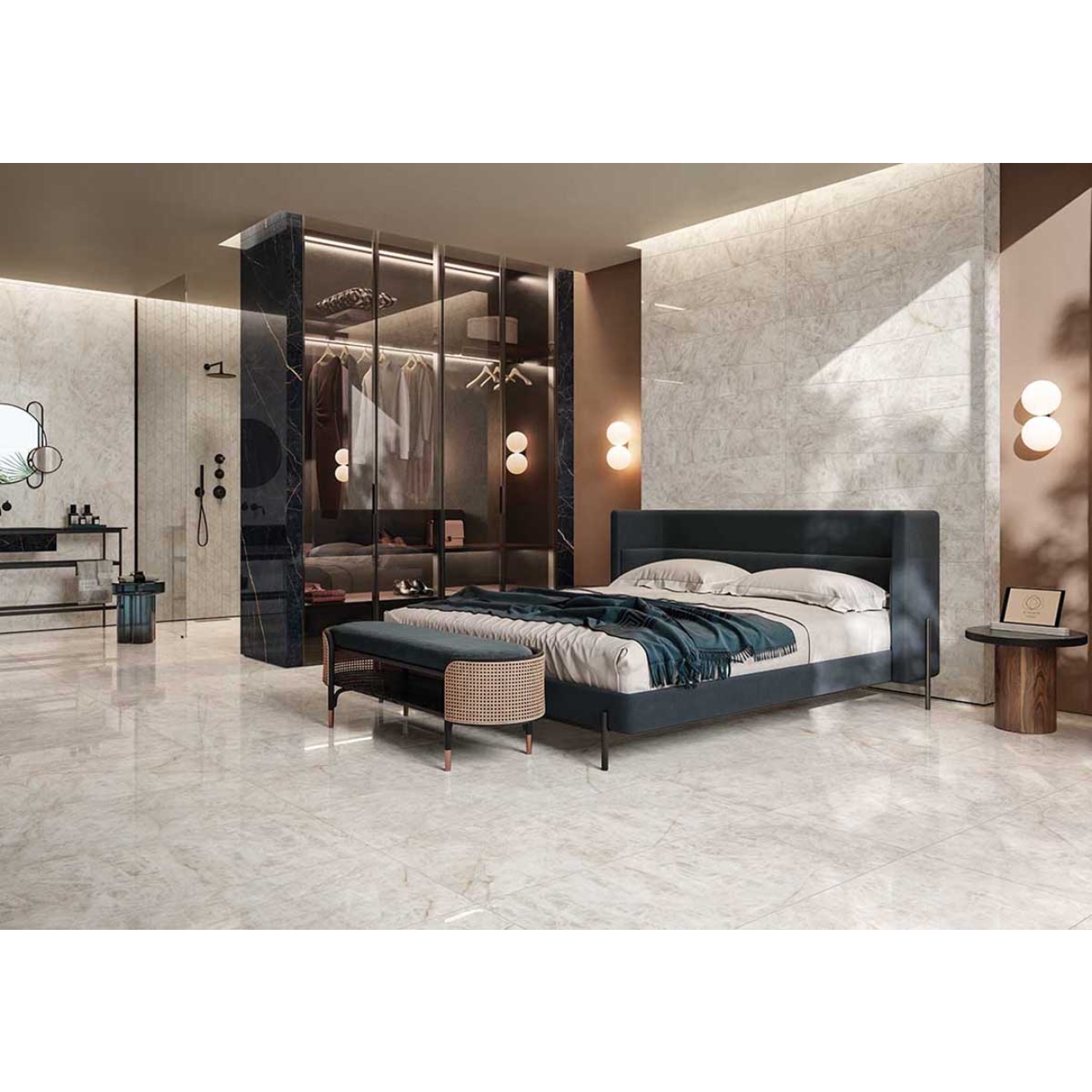 Flaviker Supreme Treasure Boden- und Wandfliese Cristallo Amber Matt 60x120 cm