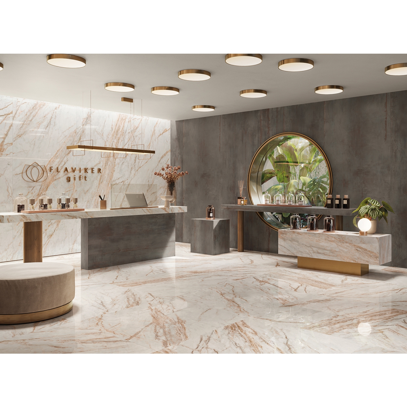 Flaviker Supreme Treasure Boden- und Wandfliese Luminous Everose Matt 60x120 cm