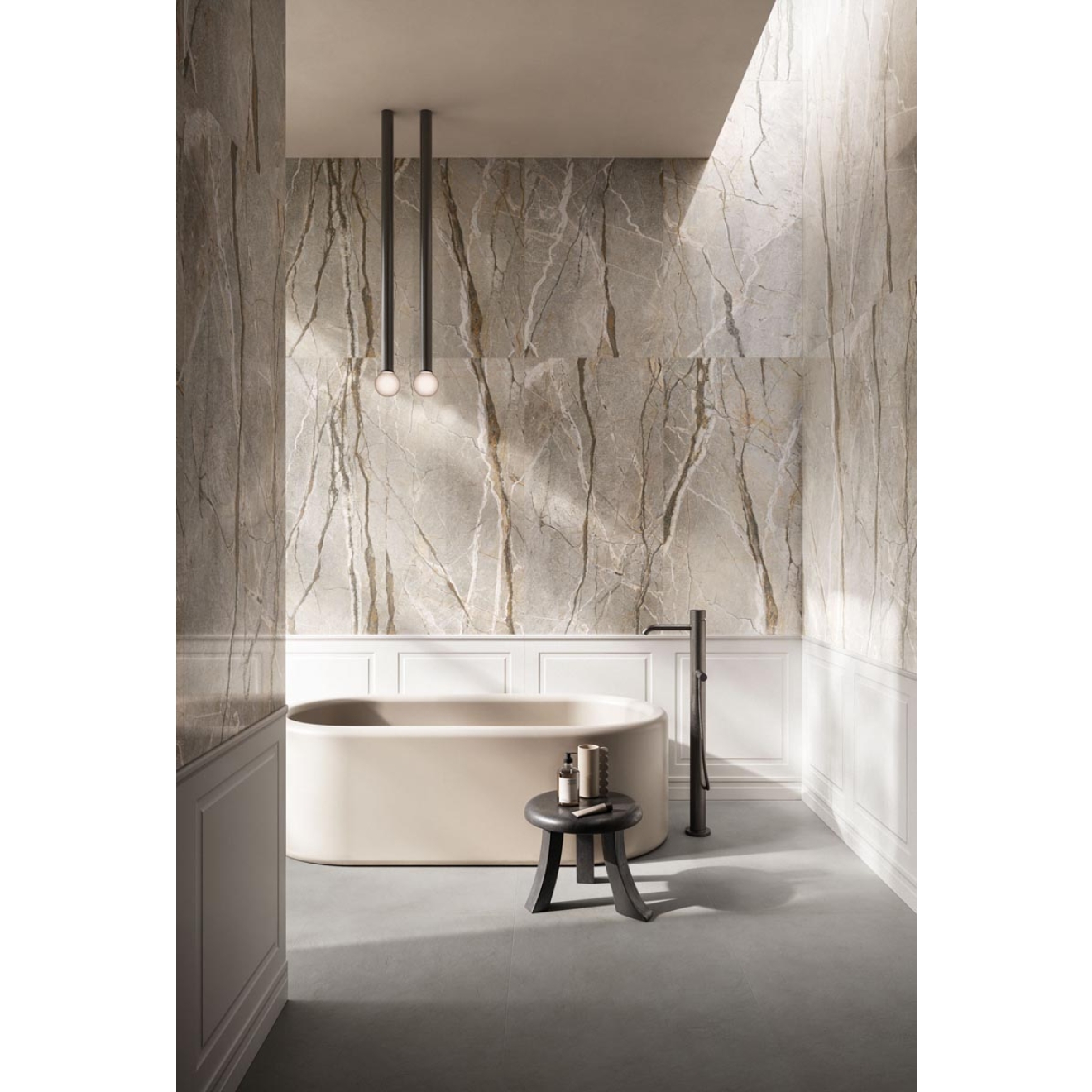 Flaviker Supreme Hedonism Silver Roots LUX 3D Boden- und Wandfliese 120x120 cm