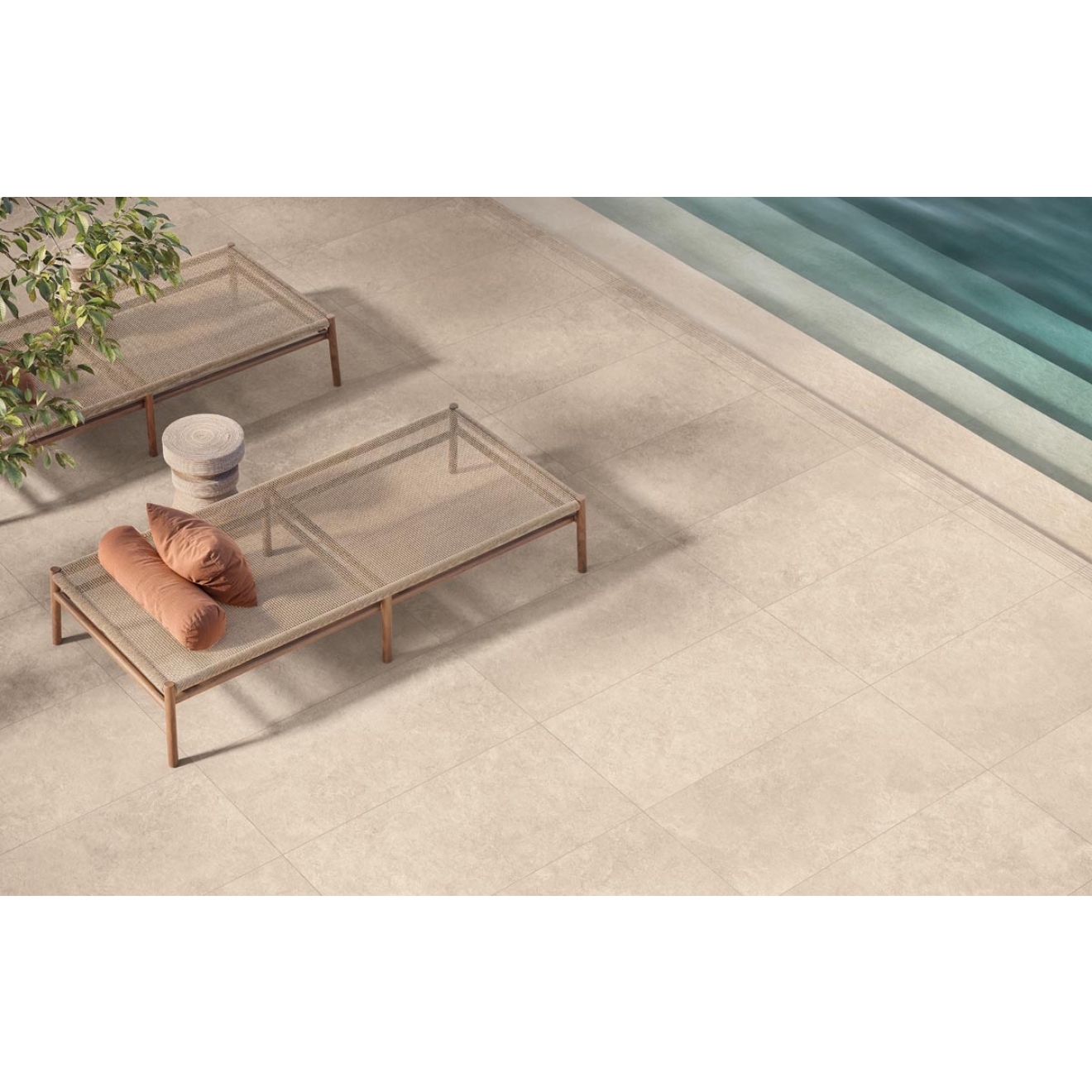 Flaviker Midi Nature Beige Terrassenplatte 60x120 cm