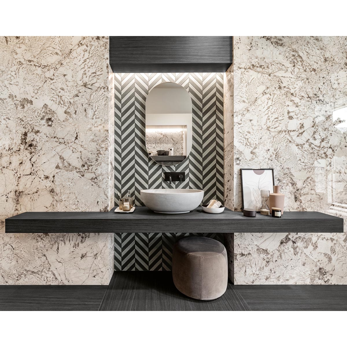 Florim Creative Design Nature Mood Glacier Glossy Boden- und Wandfliese 60x120 cm