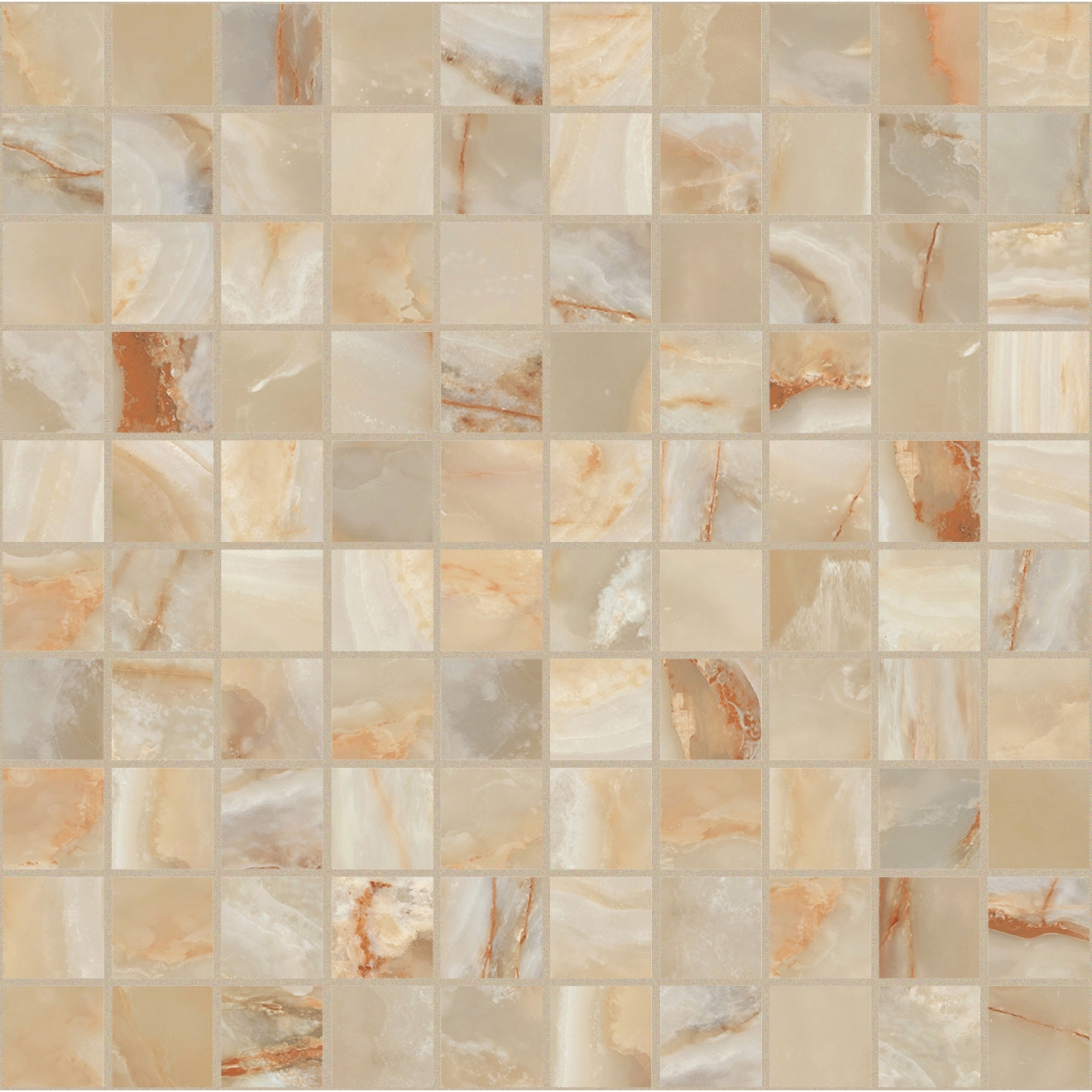 Florim Creative Design Onyx&More Golden Onyx Glossy Mosaik 3x3 cm