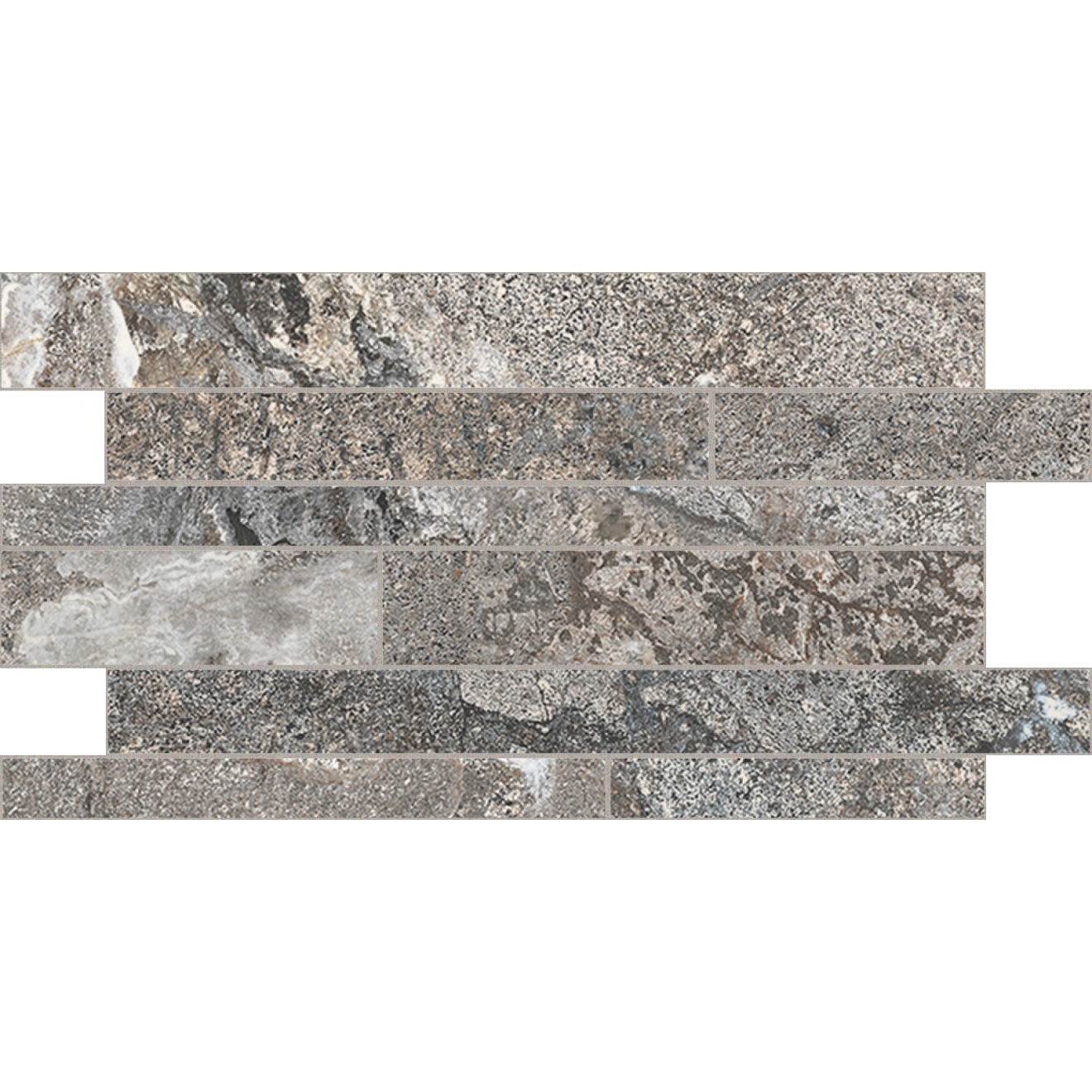 Florim Creative Design Onyx&More Silver Porphyry Strukturiert Dekor Listello 30x60 cm