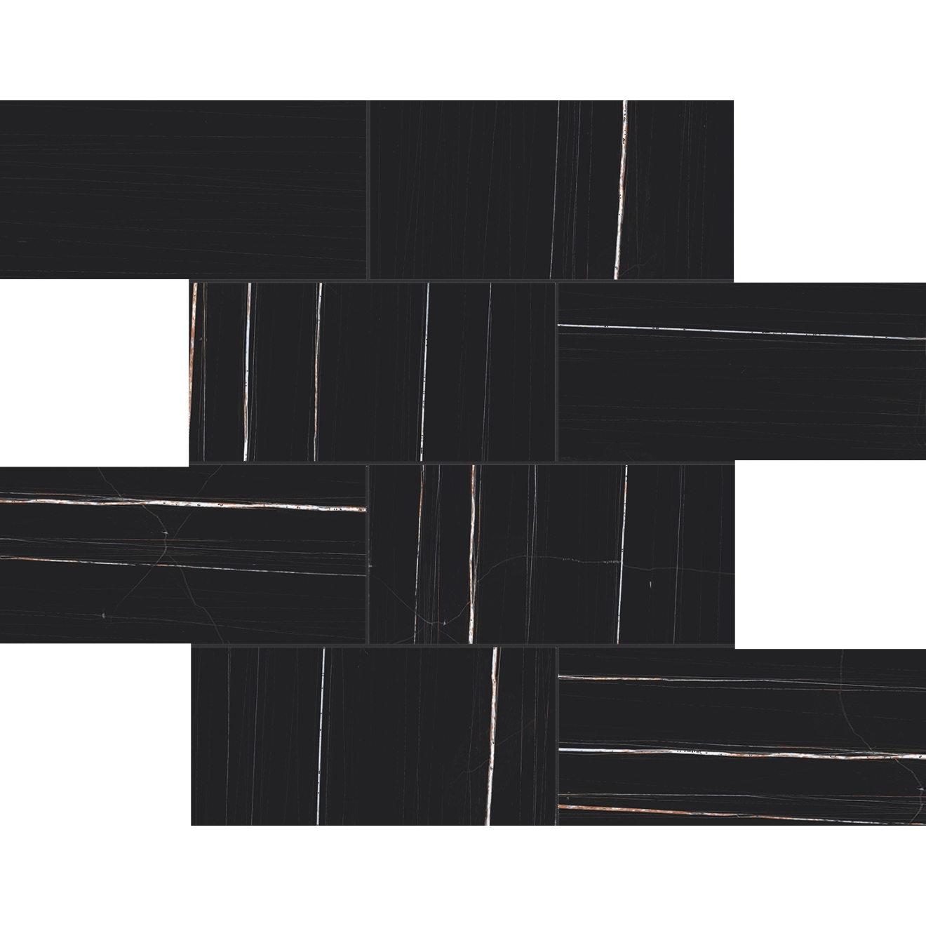 Florim Creative Design Stones & More 2.0 Calacatta Black Smooth Mosaik 7,5x7,5 6mm