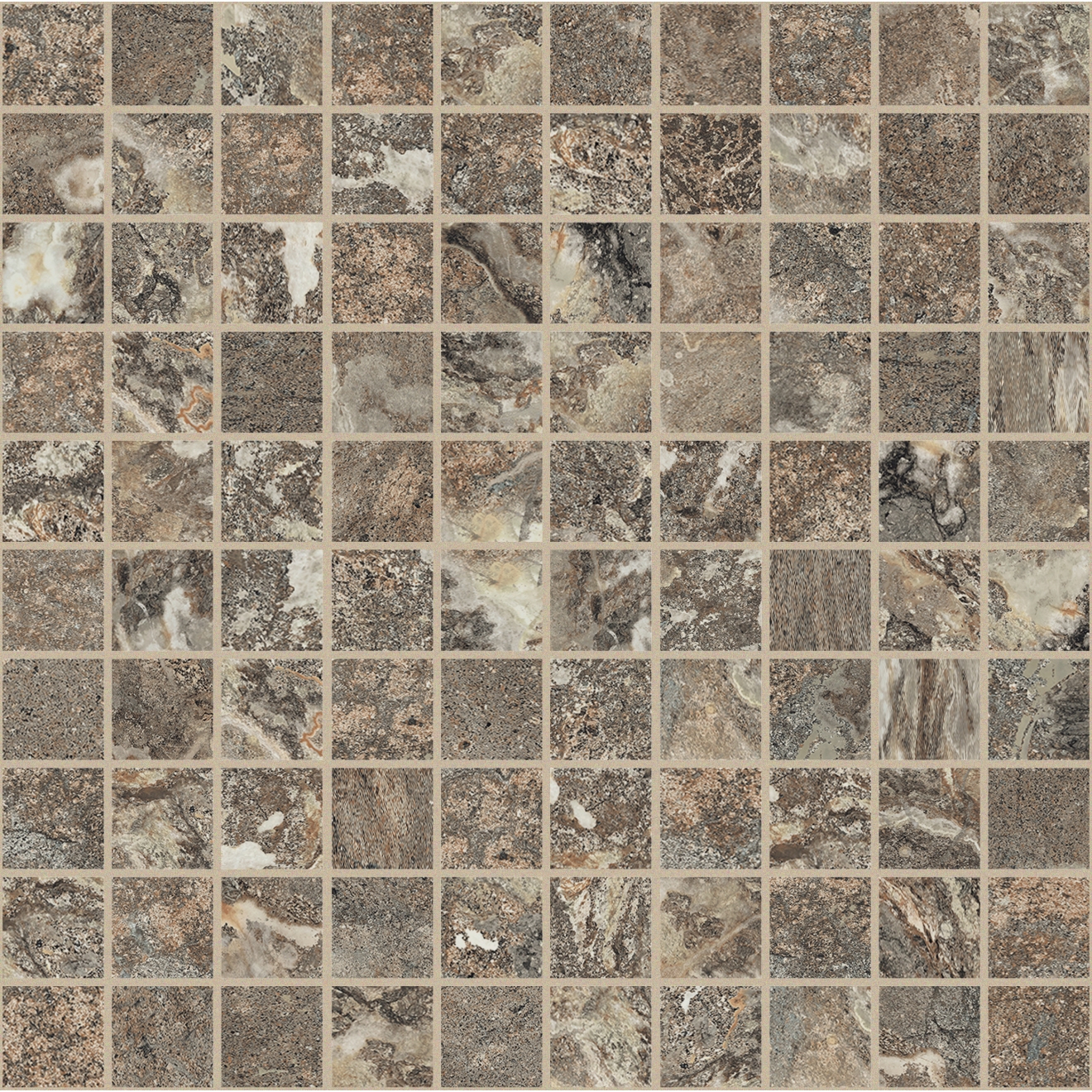 Florim Creative Design Onyx&More Golden Porphyry Strukturiert Mosaik 3x3 cm
