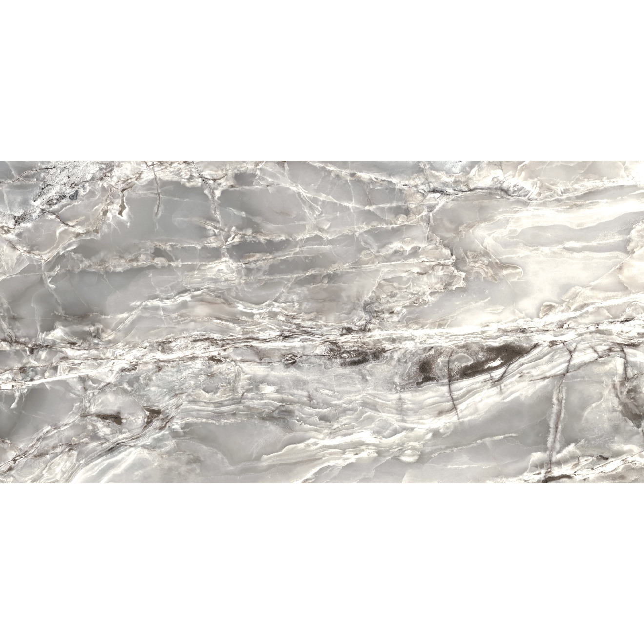 Florim Creative Design Onyx&More Silver Blend Glossy Boden- und Wandfliese 60x120 cm