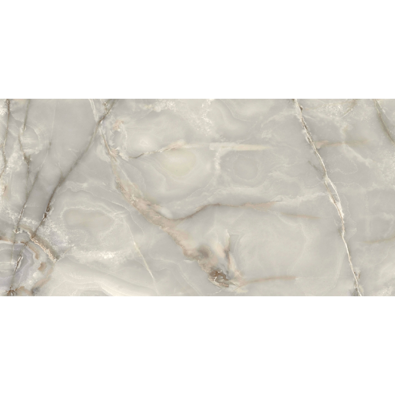 Florim Creative Design Onyx&More Silver Onyx Glossy Boden- und Wandfliese 60x120 cm 6 mm