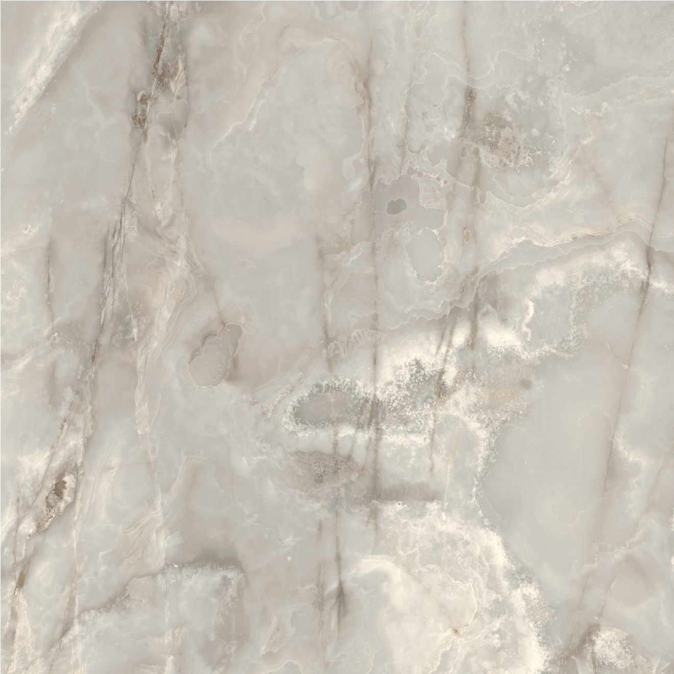 Florim Creative Design Onyx&More Silver Onyx Glossy Boden- und Wandfliese 60x60 cm